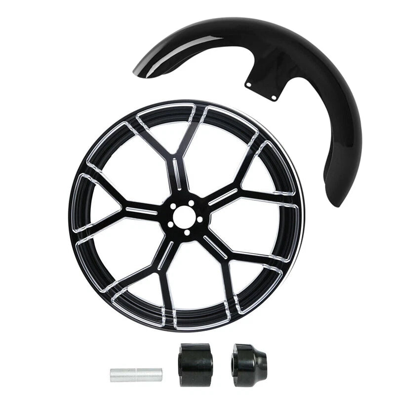 21" Front Fender Wheel Rim Single Disc Hub Fit For Harley Touring ABS 1997-2021