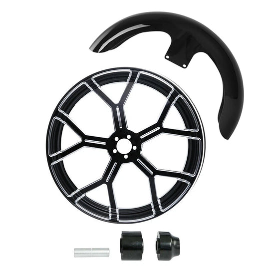 21" Front Fender Wheel Rim Single Disc Hub Fit For Harley Touring ABS 1997-2021