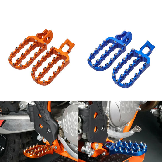 CNC Wide Footrest Pedals Foot Peg For Husqvarna TE250i TE300i TX FX TC FC 17-22