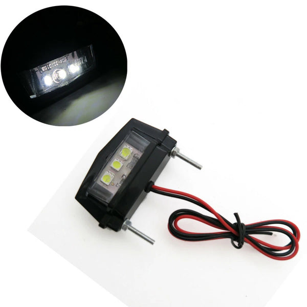 Motorcycle 3 LED Rear Tail License Plate Brake Number Plate Light Taillight Top