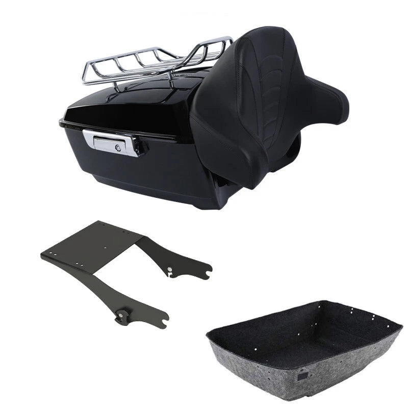 King Trunk Pad Rack Backrest Mount Fit For Harley Touring 97-2008