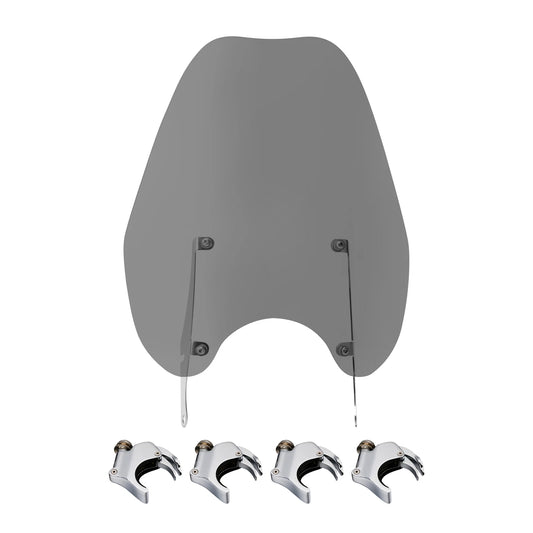 Smoke Windshield & 49mm Clamps Fit For Harley Dyna Low Rider Street Bob 06-17 16