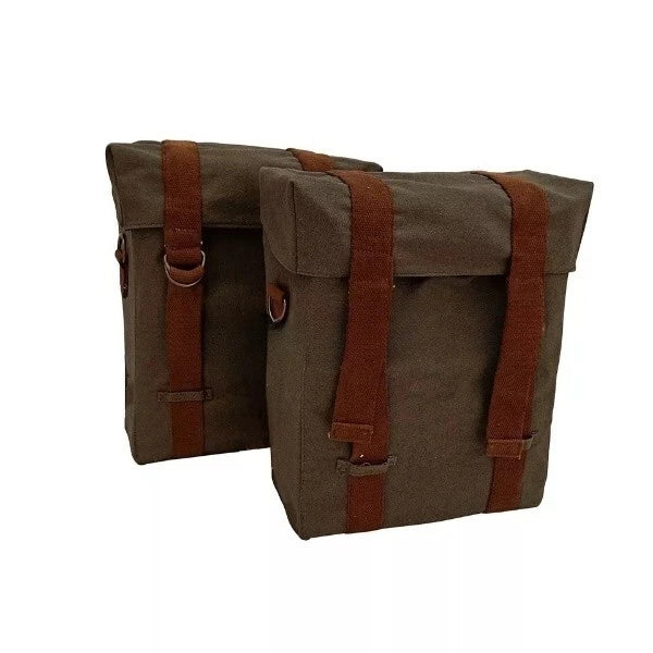 Fit For Royal Enfield Classic Reborn 350cc Military Pannier Olive Bag & Mounting