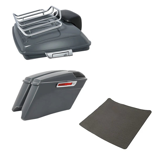 Razor Trunk 4'' Hard Saddlebags Fit For Harley Touring Street Glide 14-24