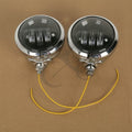 4.5" Auxiliary Spot Fog Passing Lights + Housing Bucket Fit For Harley Road King