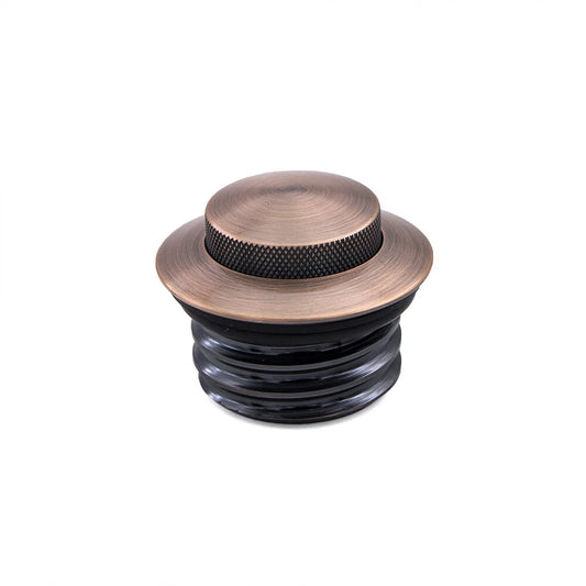 Copper Flush Pop Up Reservoir Vented Fuel Tank Gas Cap For Harley Dyna 1982-2010