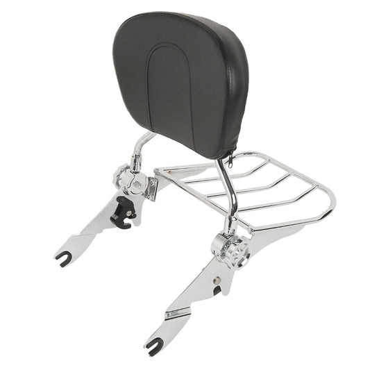 Backrest Sissy Bar & Luggage Rack Fit For Harley Road King Flhr Flht Flhx 09-25