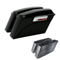Vivid Black Hard Saddlebags Fit For Harley Softail Deluxe Standard Fatboy 84-17