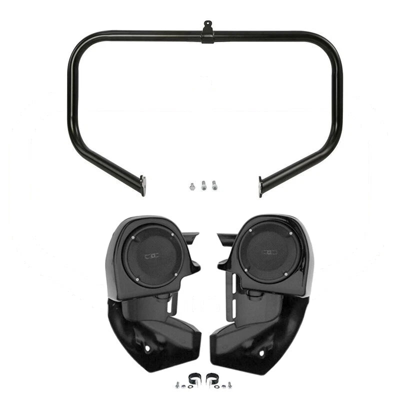 Lower Vented Fairings Speaker Engine Guard Bar Fit For Harley Road Glide 2009-13