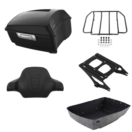 King Trunk Luggage Backrest Mount Rack Fit For Harley Cvo Street Glide 14-26 25