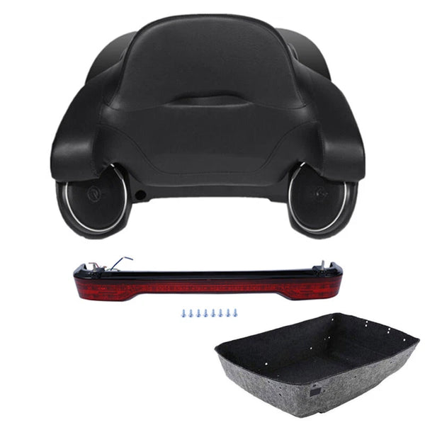 King Trunk Backrest Speakers LED Tail Light Fit For Harley Road Glide 2014-2026