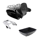 King Trunk Backrest 2-Up Mount Rack Fit For Harley Electra Glide 2009-2013