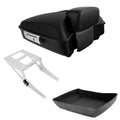 Matte Black Chopped Trunk Backrest Mount Fit For Harley Fat Boy 2008-17