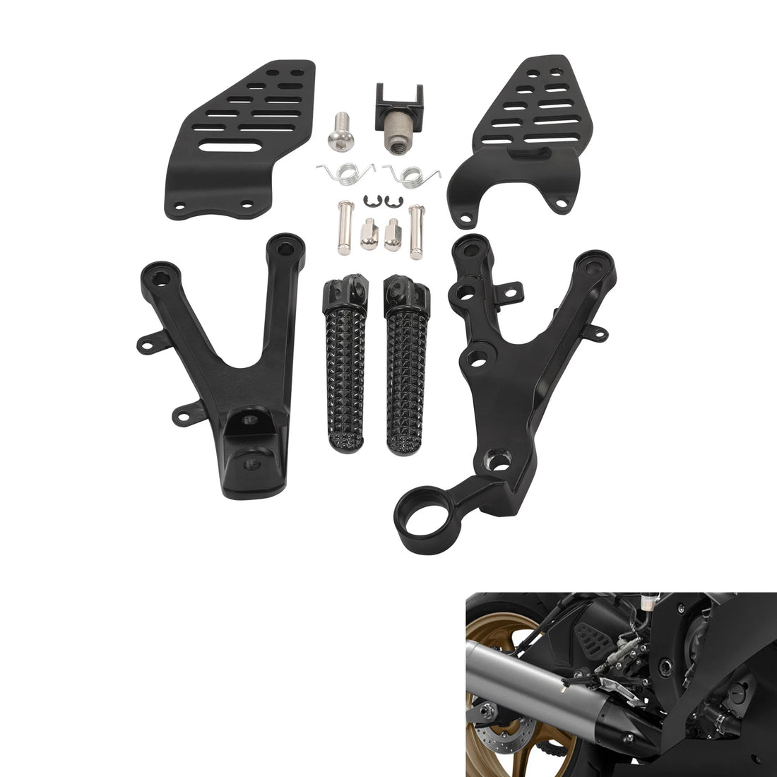 Front Driver Foot Pegs Footrest Bracket Fit For Yamaha Yzf R6 YZFR6 2006-2025 24