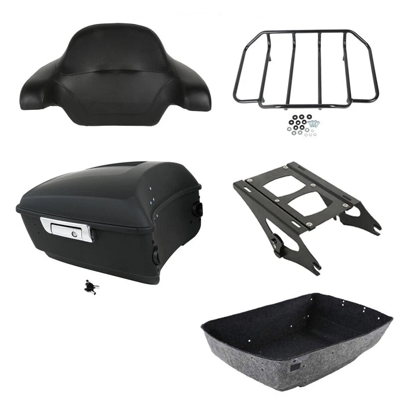 Matte Black King Trunk Pad Mount Fit For Harley Touring Road Glide 2014-2026 25