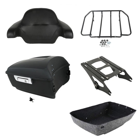 Matte Black King Trunk Pad Mount Fit For Harley Touring Road Glide 2014-2026 25