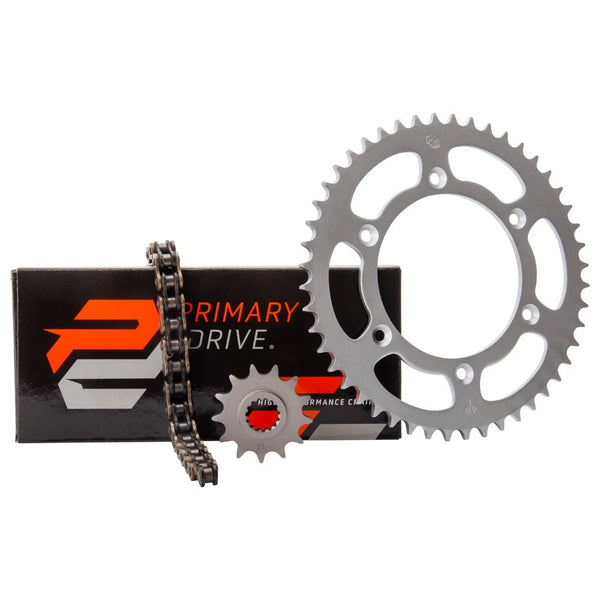 Primary Drive Chain and Sprocket Kit - Steel Rear/X-Ring Chain For KTM 144 SX