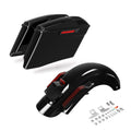 4" Stretched Hard Saddlebags & Rear LED Fender Fit For Harley Touring 2014-2023