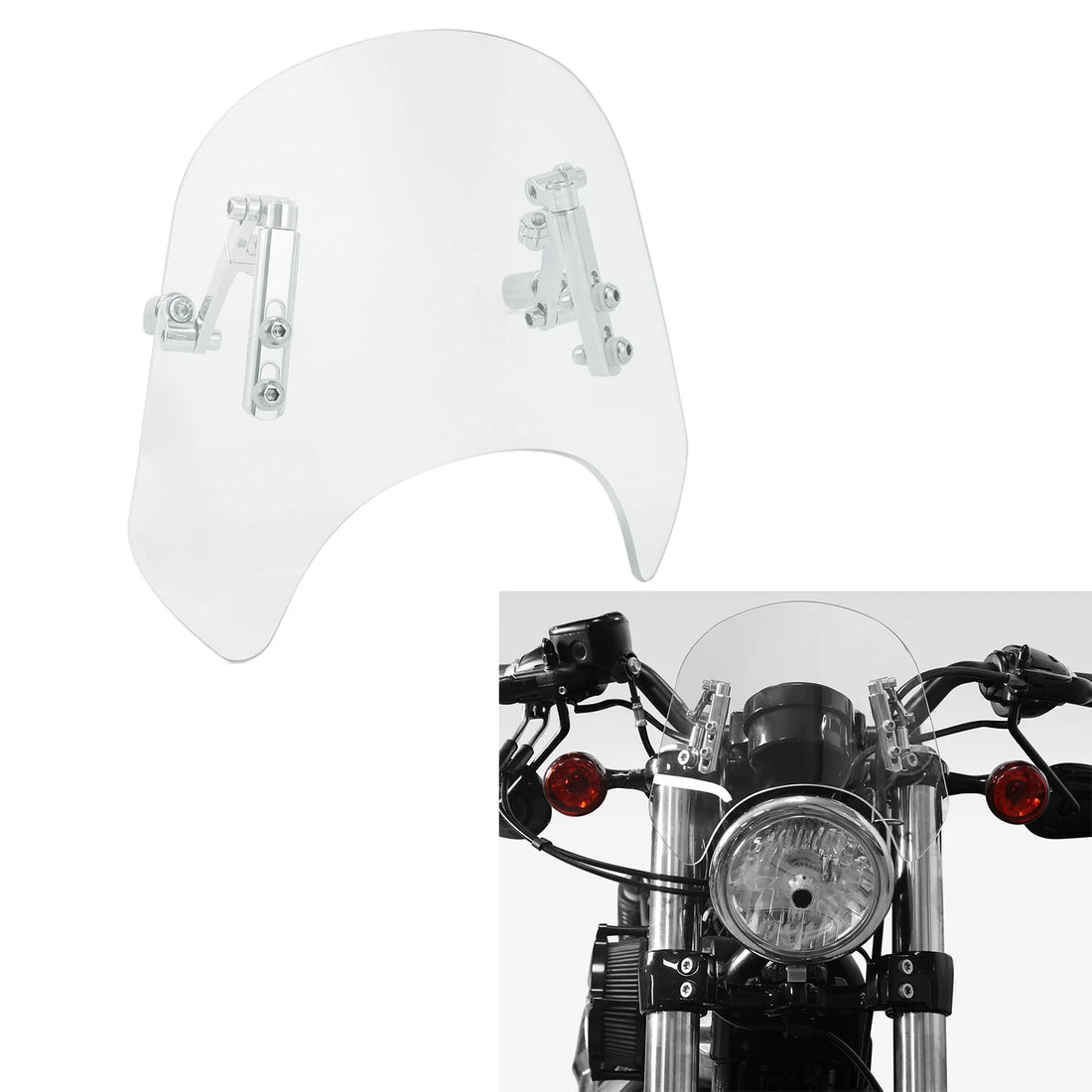 Clear Windshield Fit For Triumph Scrambler 1200 XC XE 19-23 Thruxton 1200 16-22