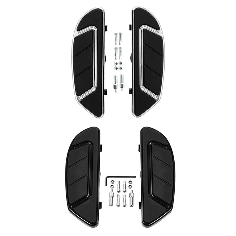 Chrome/Black Front Driver Floorboard Fit For Harley Road King Glide 1986-2022 21