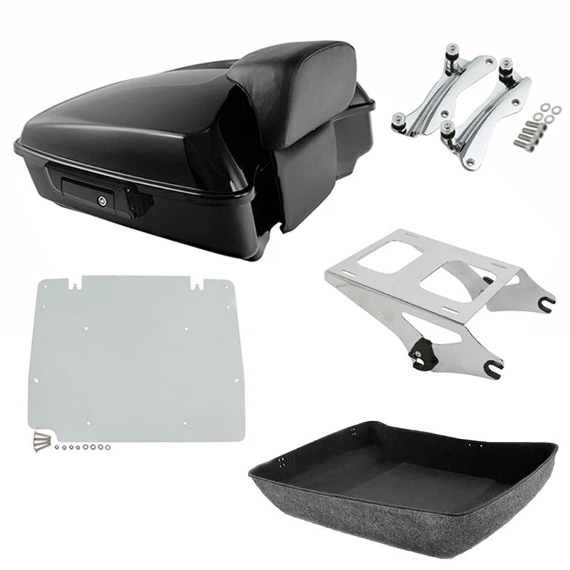 Chopped Trunk Backrest Rack Plate Docking Fit For Harley Touring Flhx 2014-2026