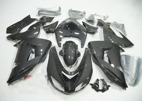 Black Carbon Fiber Fairing Kit +Bolts for Kawasaki Ninja ZX10R 2006-2007 ZX1000D