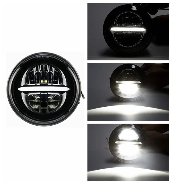 5.75" 5-3/4" Black Round LED Headlight Projector For Harley Sportster 883 XL1200