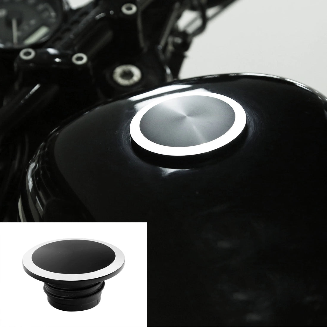 Fuel Gas Tank Cap Cover Fit For Harley Touring Road King 94-23 Freewheeler 15-23