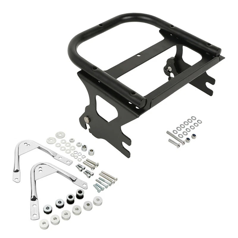 Detachable Two Up Mount Rack & Docking Kit Fit For Harley Touring Glide 97-08