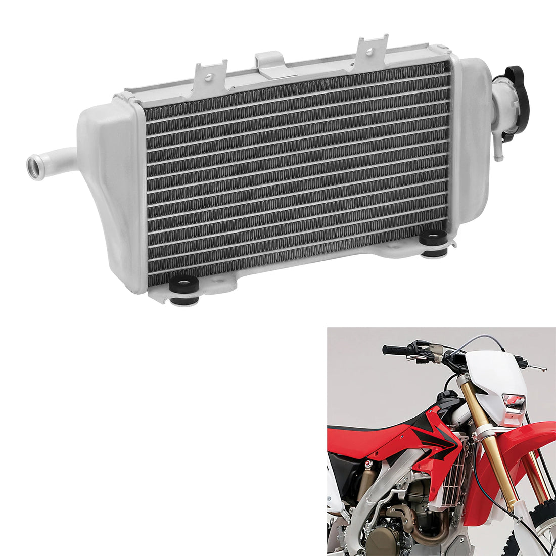 Right Side Aluminum Radiator Fit For Honda CRF450X Crf 450 X 2005-2017 16 Silver