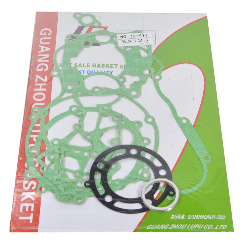 Engine Clutch Stator Cover Cylinder Base Gasket Kit for Kawasaki KX125 98-00