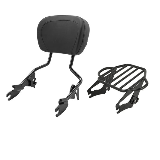 Detachable Backrest Sissy Bar Luggage Rack Fit For Harley Road Glide 2009-2025