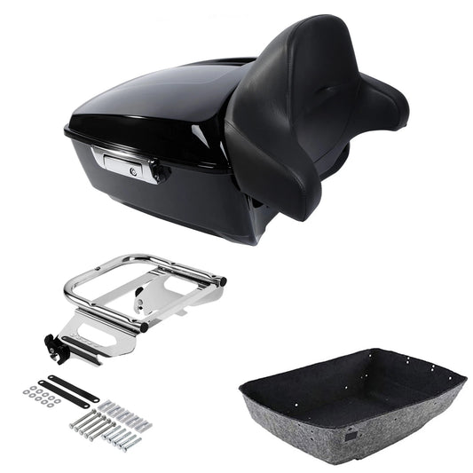 King Trunk Backrest Solo Mount Rack Fit For Harley Touring Electra Glide 1997-08