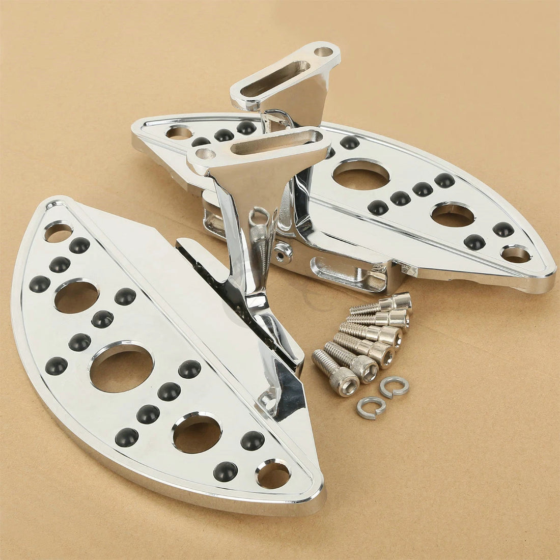 Passenger Footboards Floorboard Kit Fit For Harley Touring 1980-2025 Semi-Circle