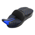 Black Blue Driver & Passenger Seat Fit For Harley Touring Street Glide 2009-23