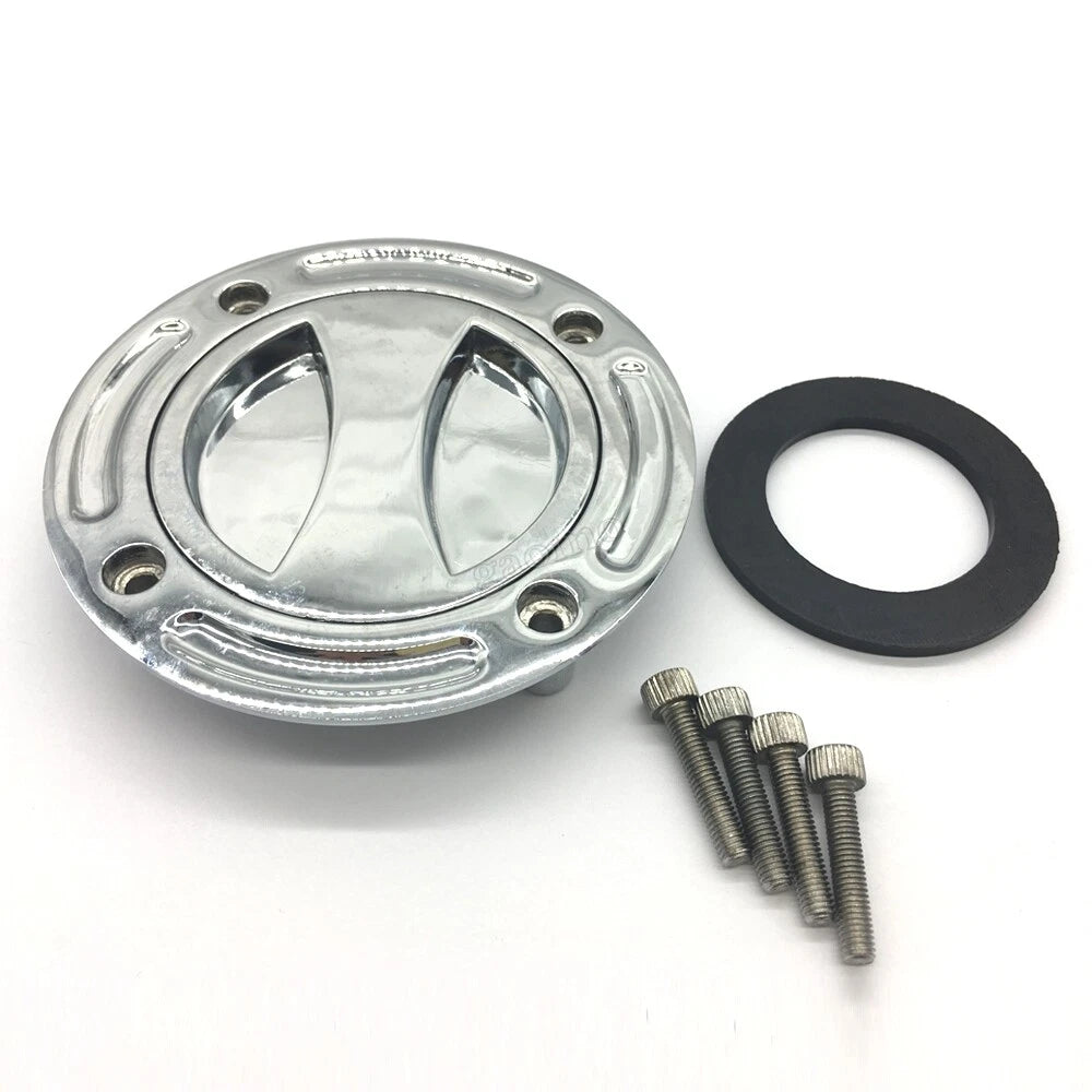 Silver Keyless Fuel Caps Fit Suzuki GSXR600/750 TL1000R 1996-03 GSX1300R 1999-07