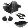 King Trunk Rack Backrest Pad Speakers Mount Fit For Harley Electra Glide 2014-26