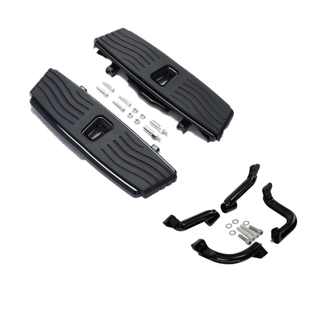 Black Driver Floorboard Footboard Bracket Mount Fit For Harley Road King 17-2025
