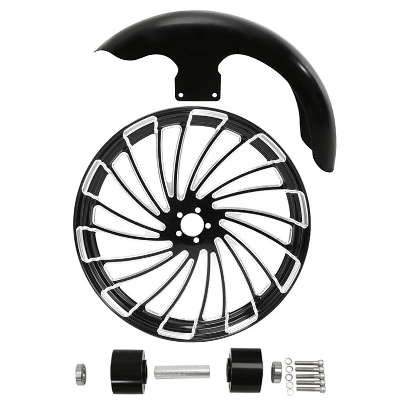 21" Front Fender Wheel Rim w/ Dual Disc Hub Fit For Harley Road King 2008-2024