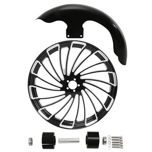 21" Front Fender Wheel Rim w/ Dual Disc Hub Fit For Harley Road King 2008-2024