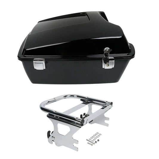 Chopped Trunk Chrome Two Up Mount Rack Fit For Harley Touring 1997-2008