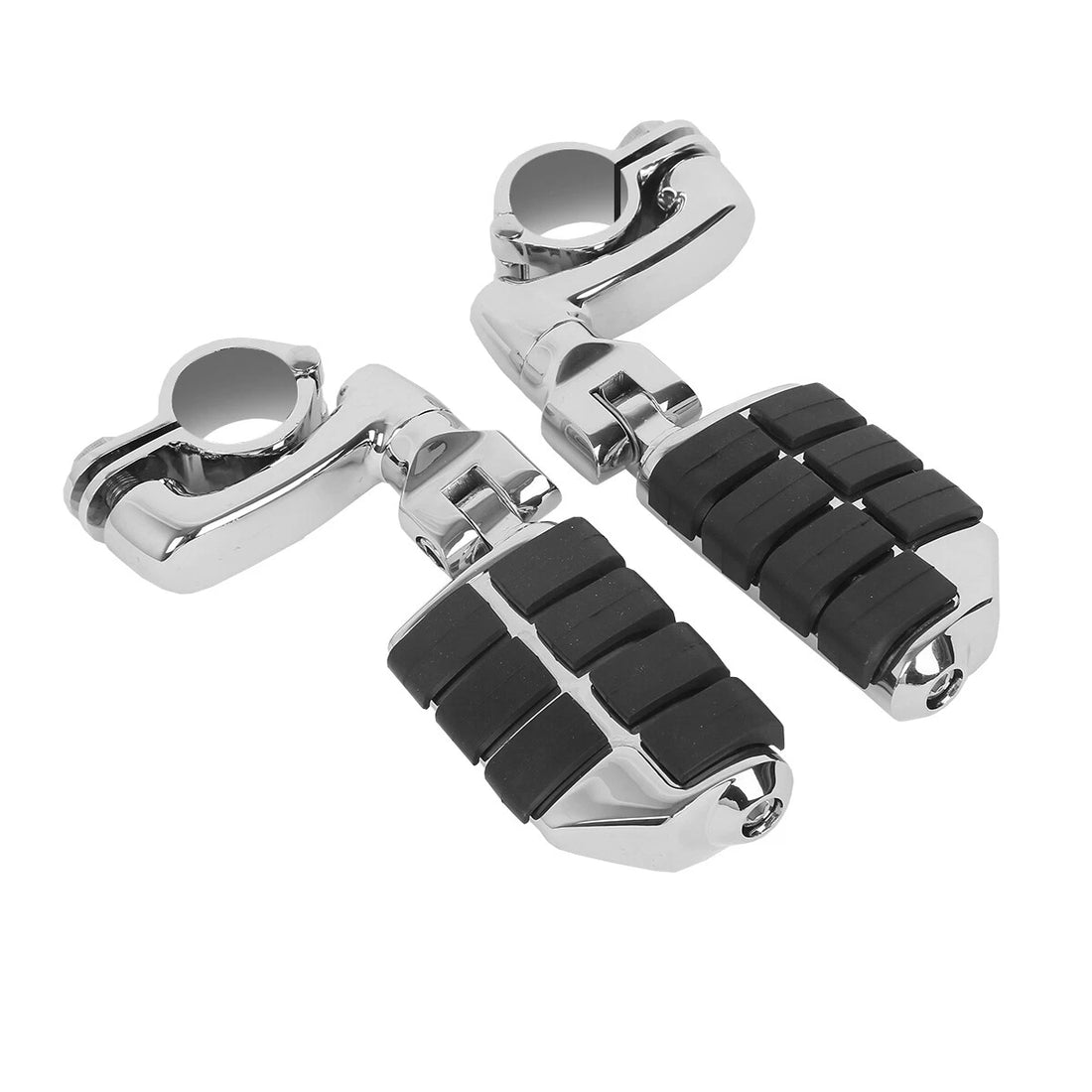 32mm 1.25" Chrome Highway Engine Guards Long Angled Footpeg Mount Fit For Harley