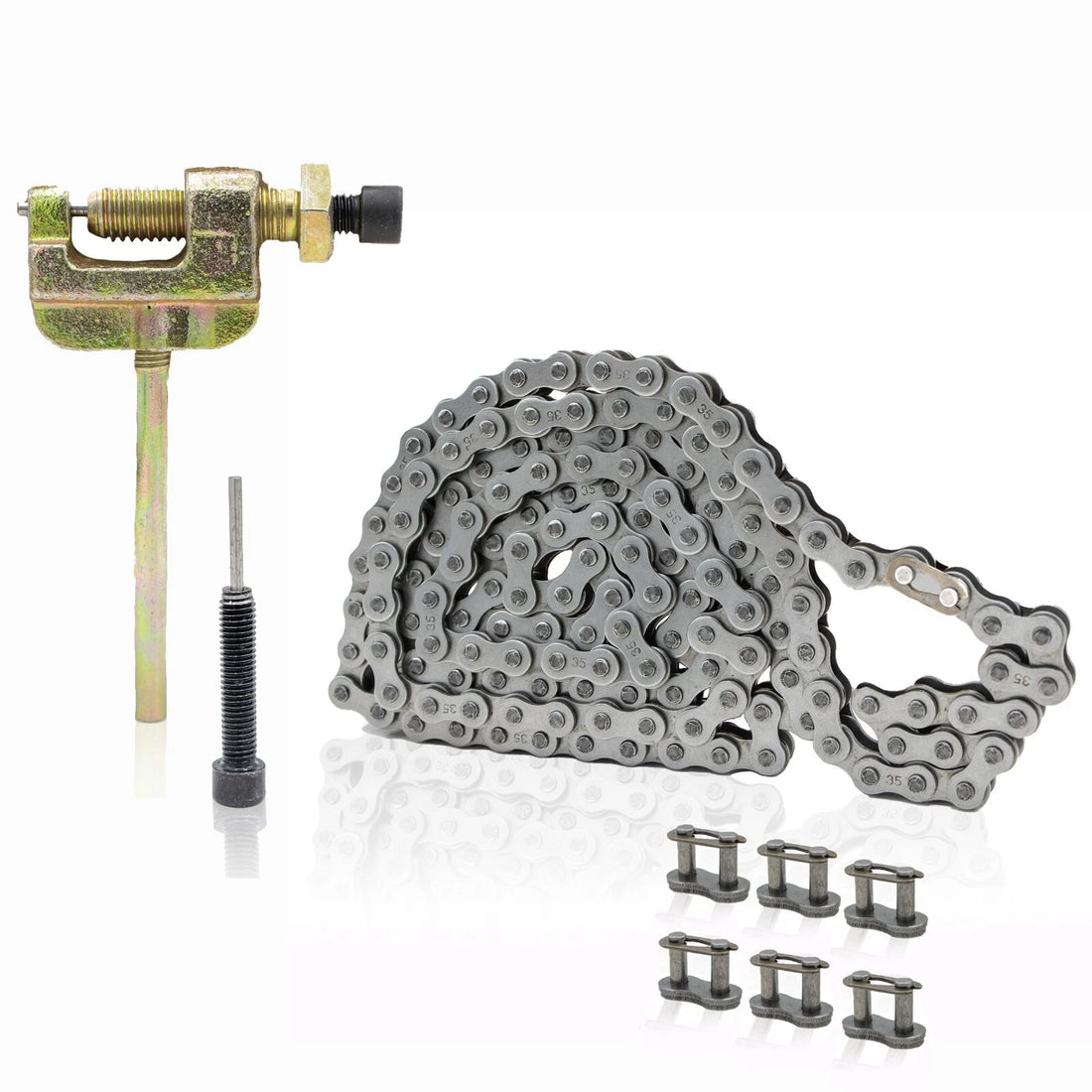 #35 Drive Chain 140 Link + Breaker Tool Pin For Monster Moto MM-B80 Mini Bike