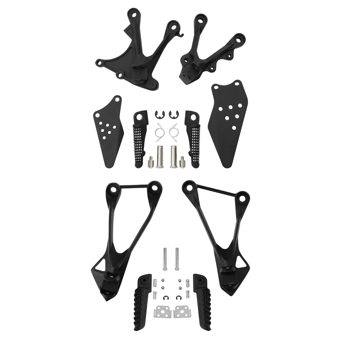 Driver & Passenger Footpegs Footrest Bracket Fit For Kawasaki Ninja ZX6R 2005-08