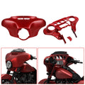 Inner Outer Batwing Fairing Fit For Harley Street Glide 14-23 Wicked Red Denim