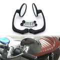 Motorcycle Black Retro Round Rearview Side Mirror For GN125 Cafe Racer Custom