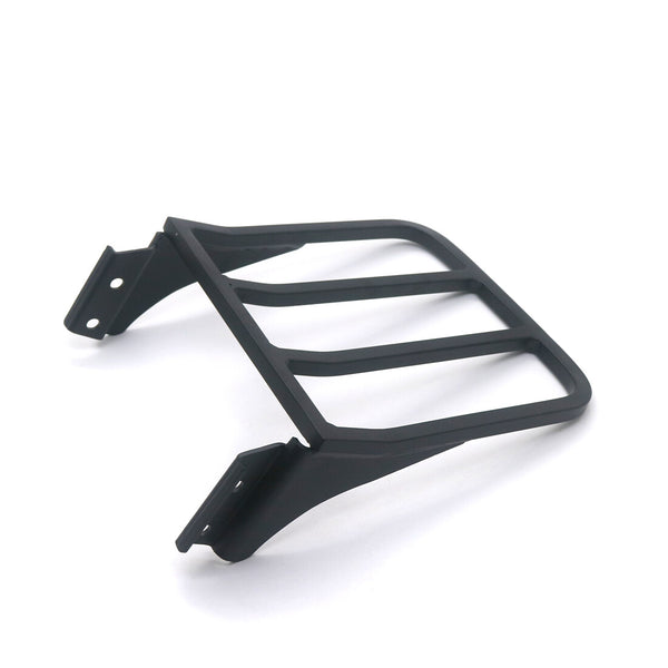 Black Sissy Bar Backrest Luggage Rack Rear Carrier For Harley Dyna Flsts Fxst