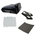 Black Razor Trunk Backrest Rack Plate Fit For Harley Road Street Glide 2014-2026