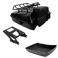 Black Chopped Trunk Backrest Mount Fit For Harley Touring Street Glide 2014-2026