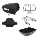 Matte Black King Trunk Pad Rack Mount Fit For Harley Touring 09-13